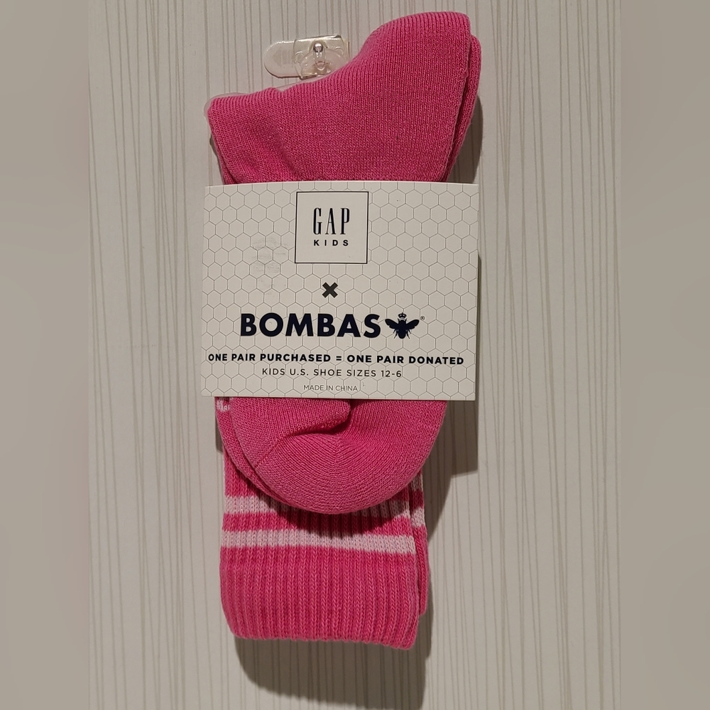 6 Pairs of GAP Kids By Bombas Kids Socks Pink Shoe Sizes 12 to 6